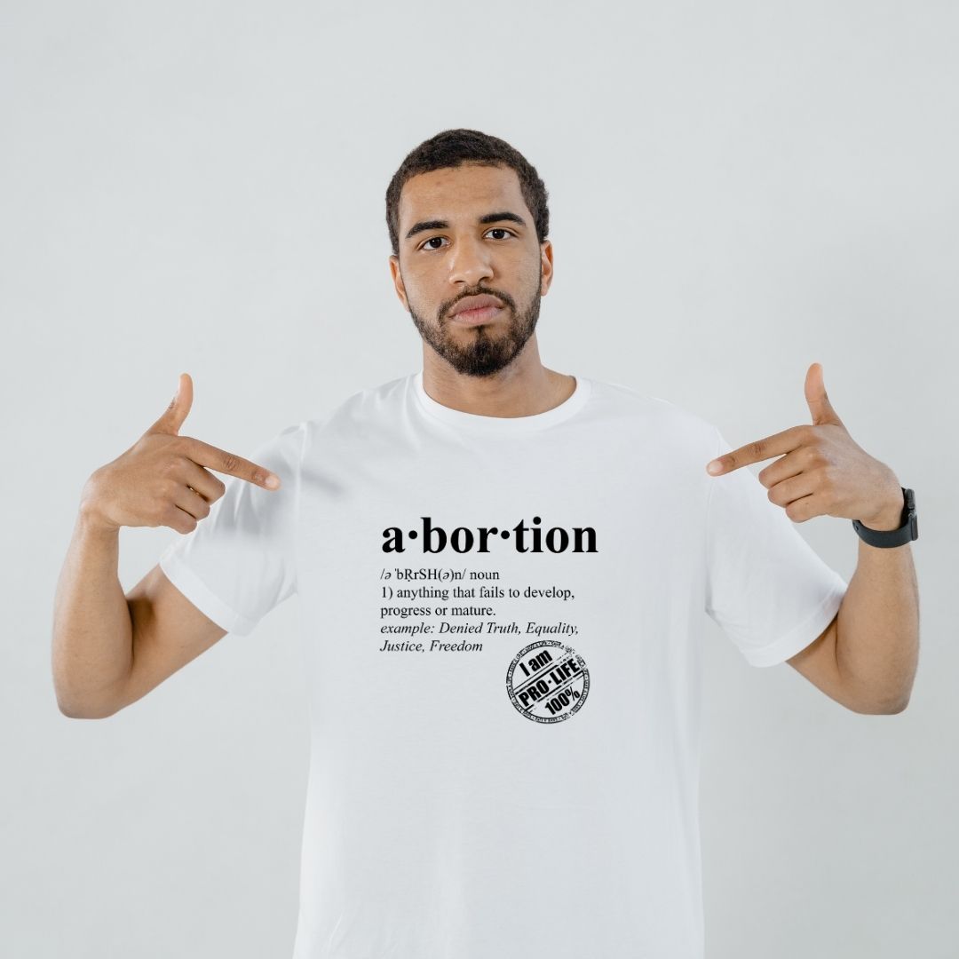 Abortion | White Text Defined Tee