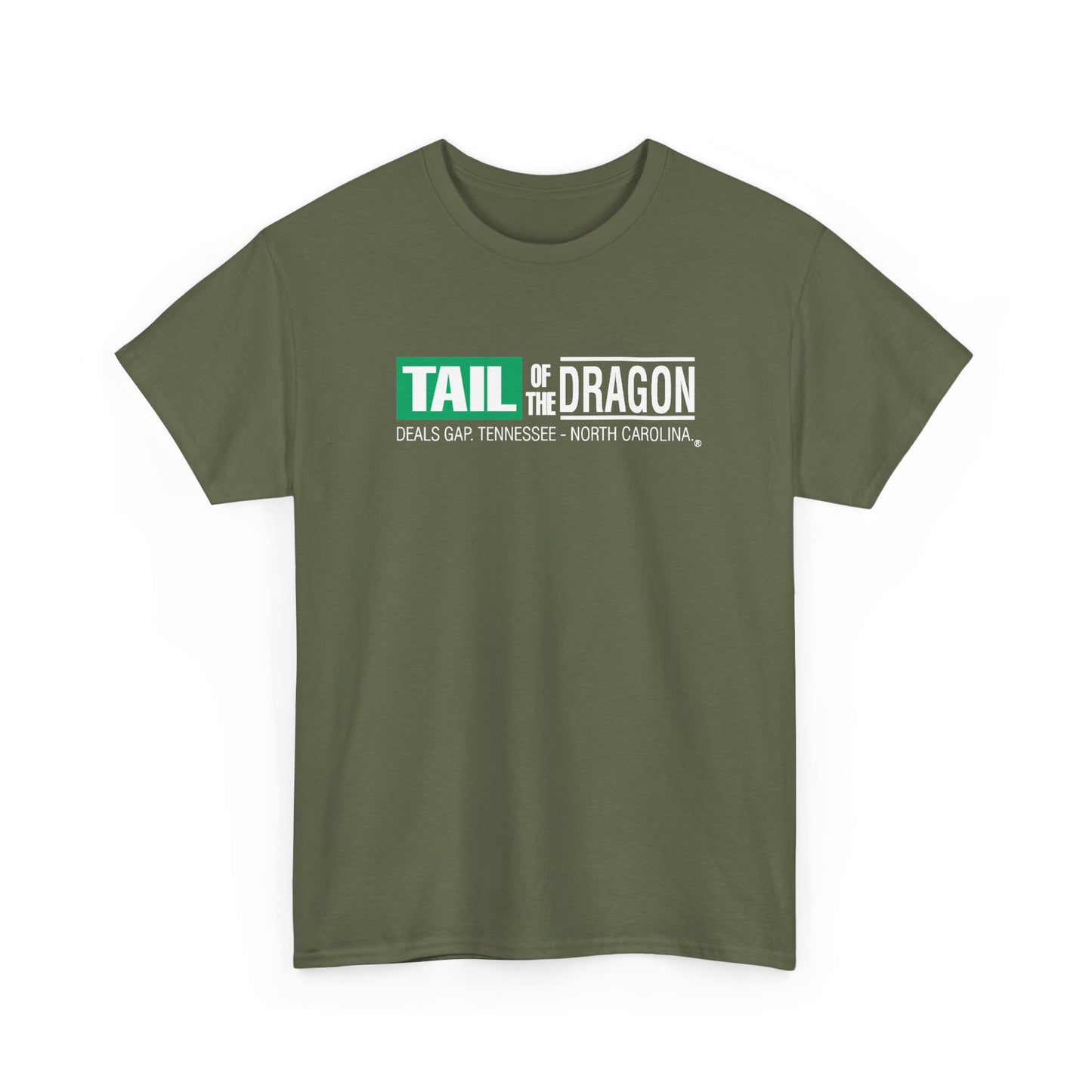 Tail Of The Dragon,  T-Shirt, One Side Unisex Heavy Cotton Tee