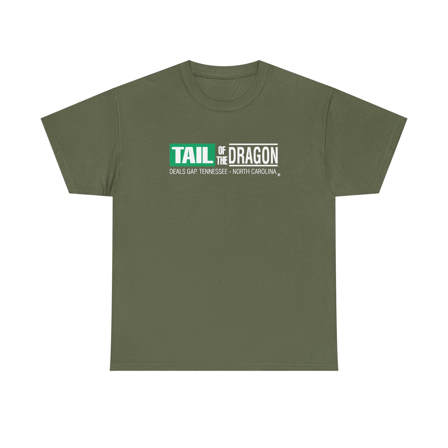 Tail Of The Dragon,  T-Shirt, One Side Unisex Heavy Cotton Tee