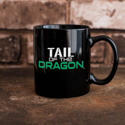 Tail of the Dragon | Black Glossy Mug