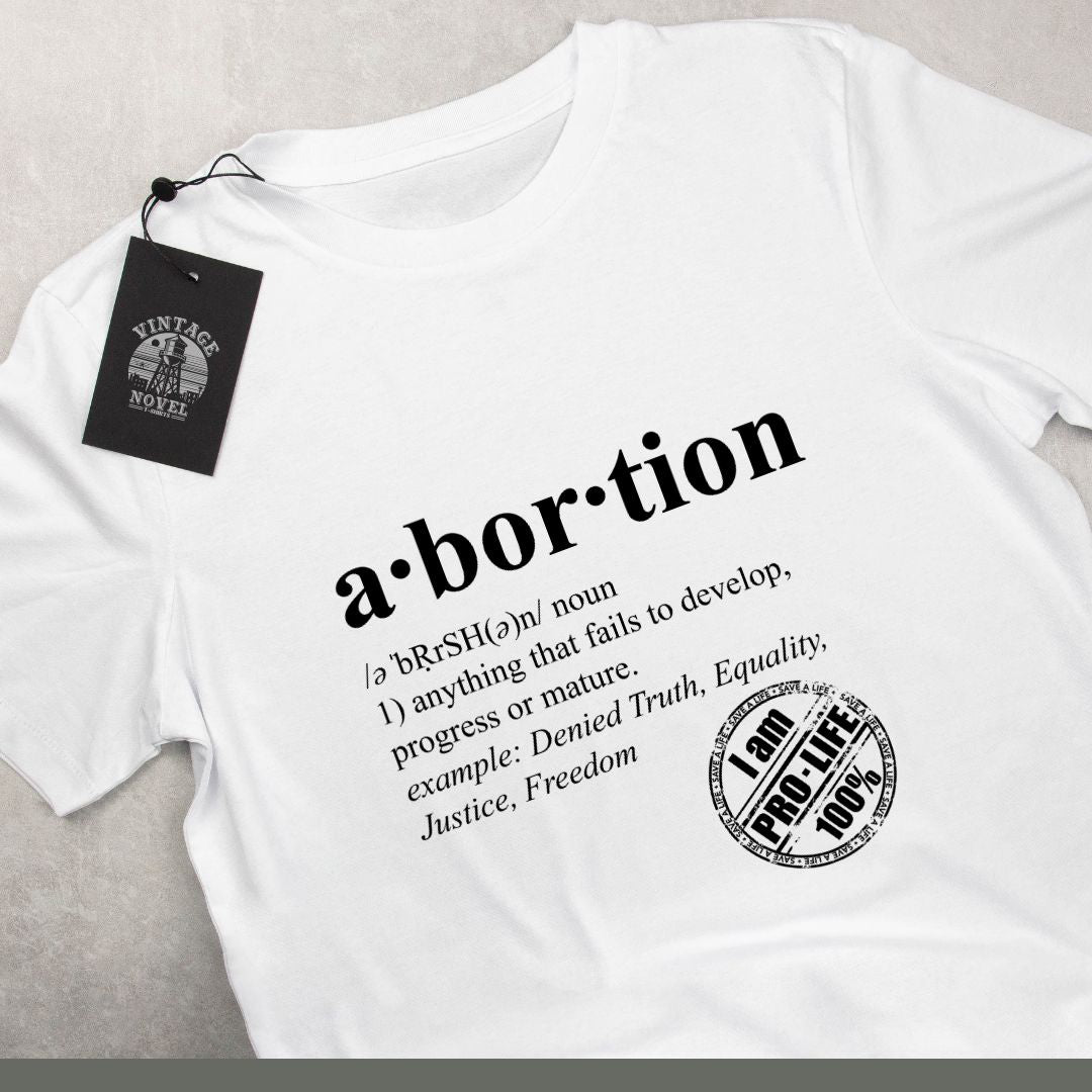 Abortion | White Text Defined Tee