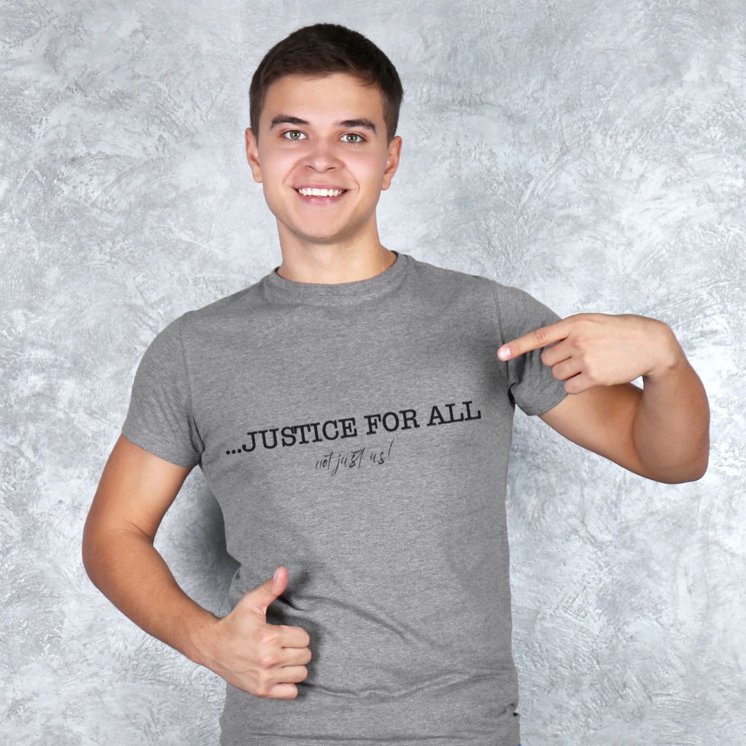 Justice for All | Black Text Bold Tee