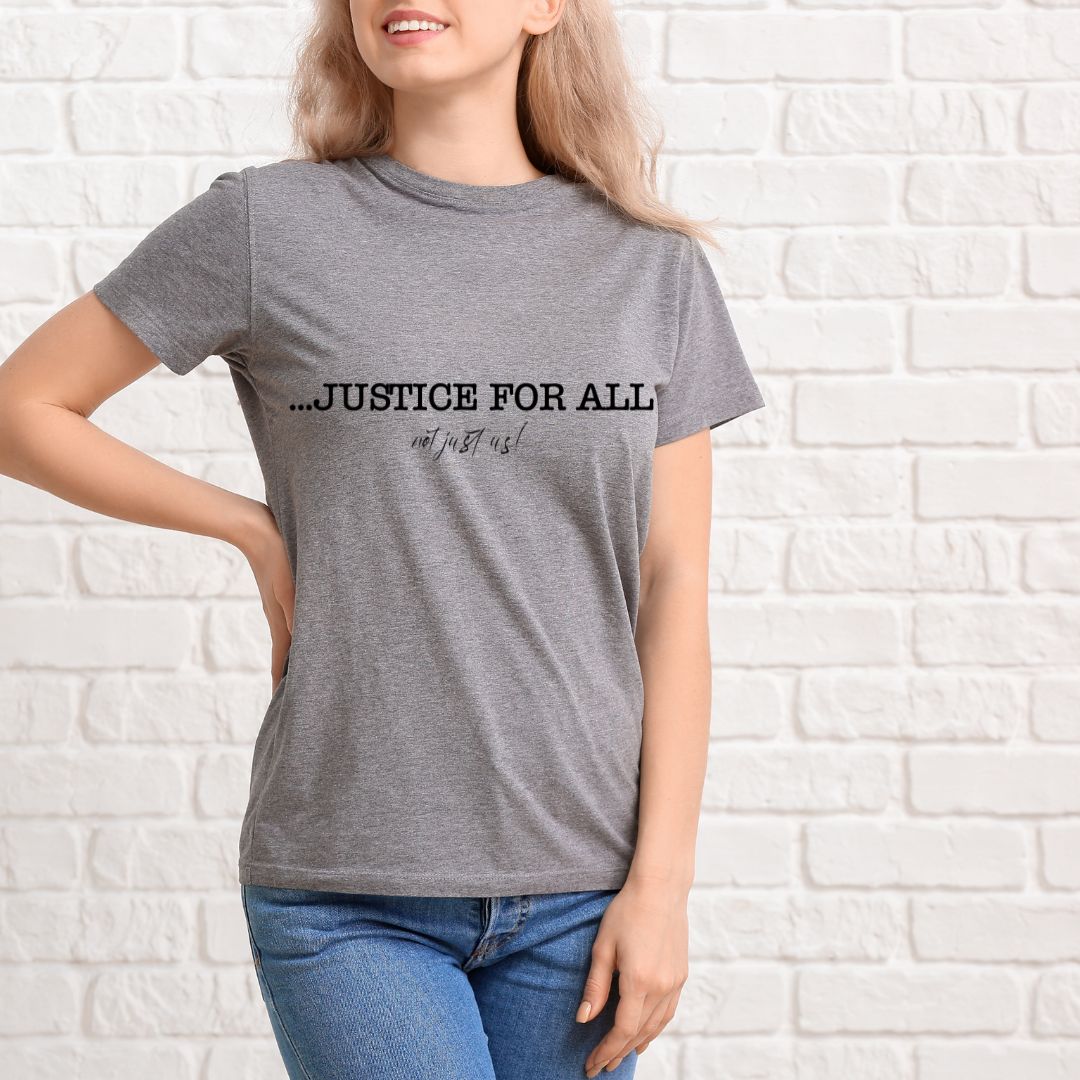 Justice for All | Black Text Bold Tee