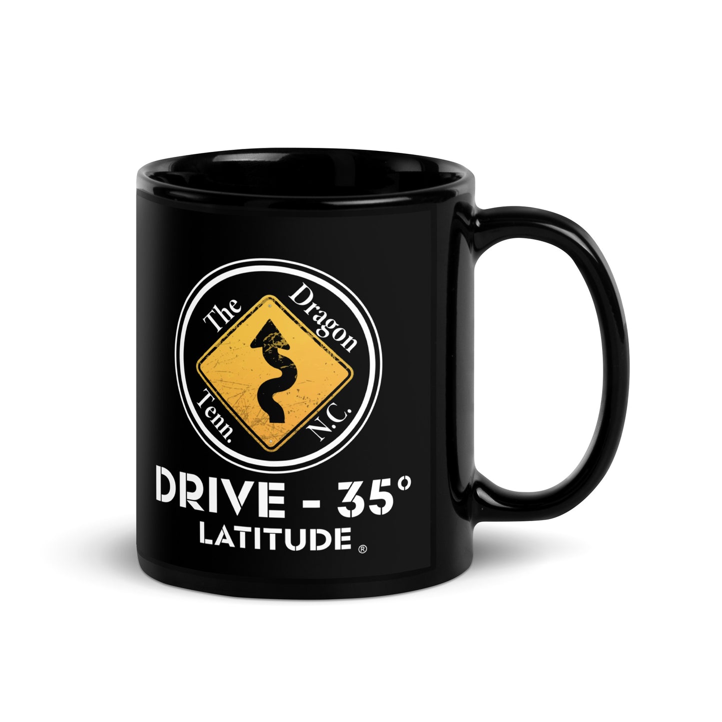 Tail Of The Dragon - Black Glossy Mug