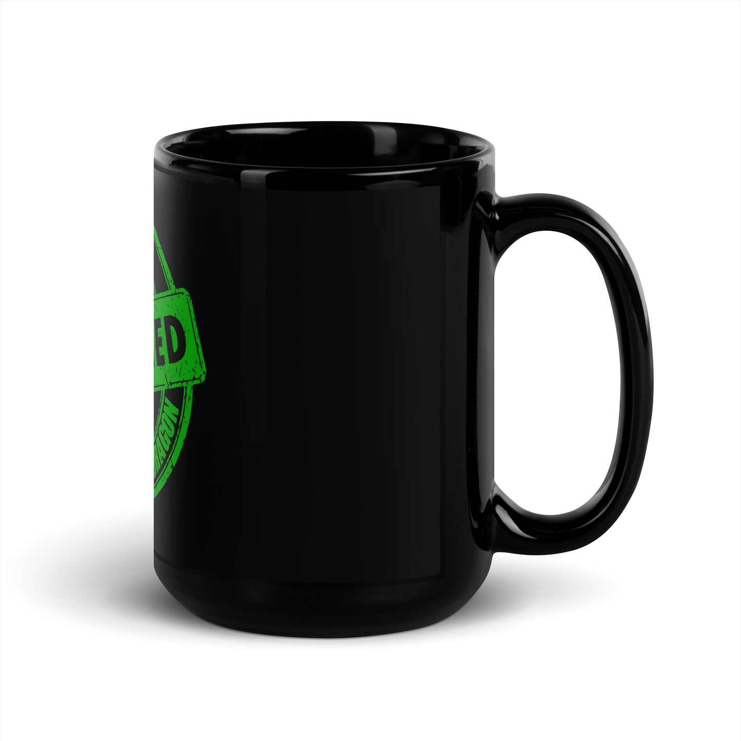 Tail Of The Dragon BIKER, Black Glossy Mug