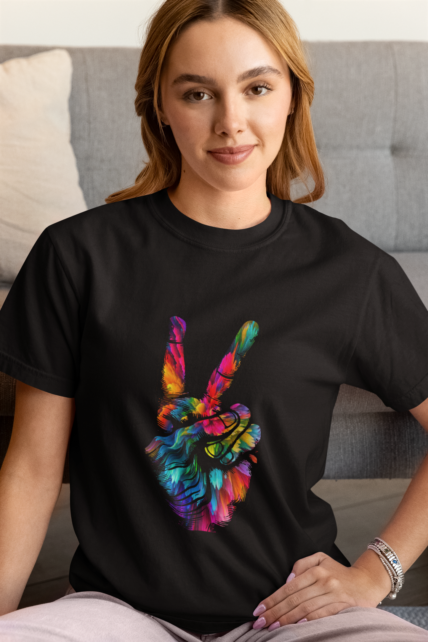 PEACE - Mosaic Colors Short-Sleeve Unisex T-Shirt