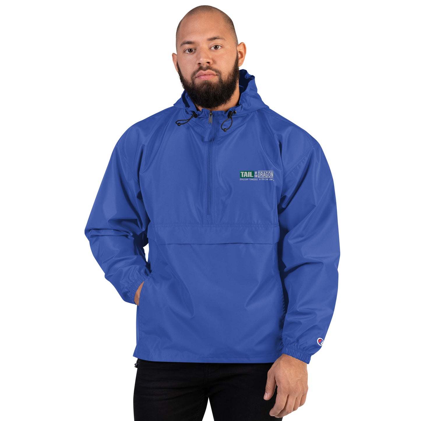 Tail Of The Dragon - Embroidered Champion Packable Jacket