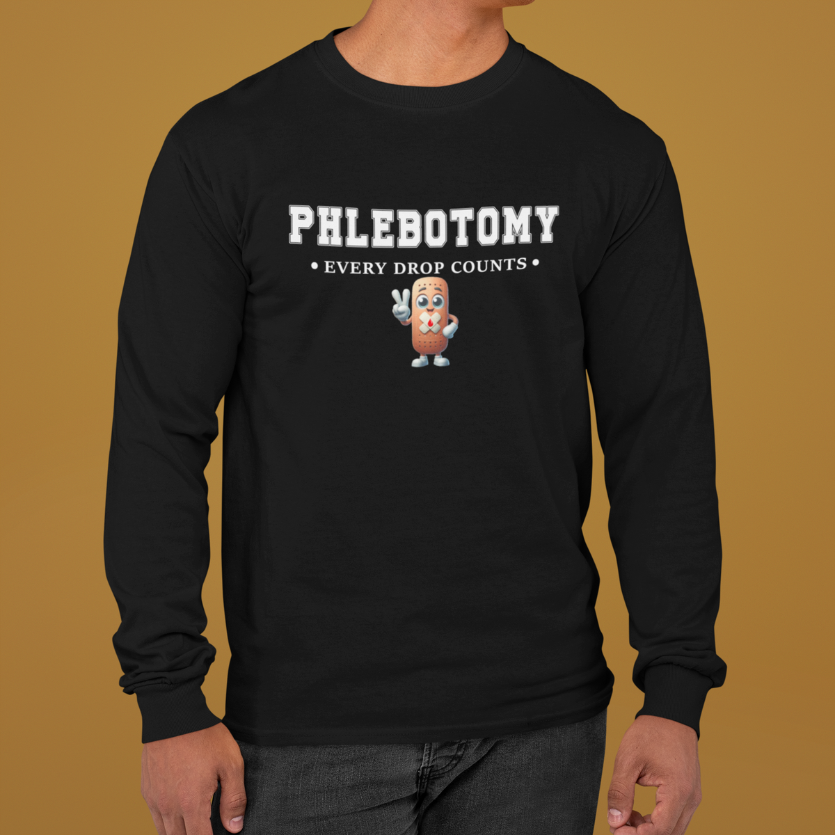 Phl - Phlebotomy Band Aid (020) Unisex Long Sleeve Shirt